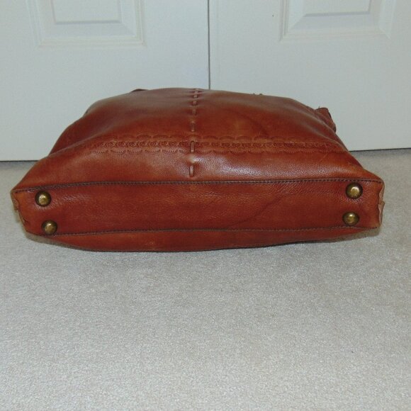 LUCKY BRAND LEATHER TOOLED BRAIDED TOTE - Picture 6 of 10